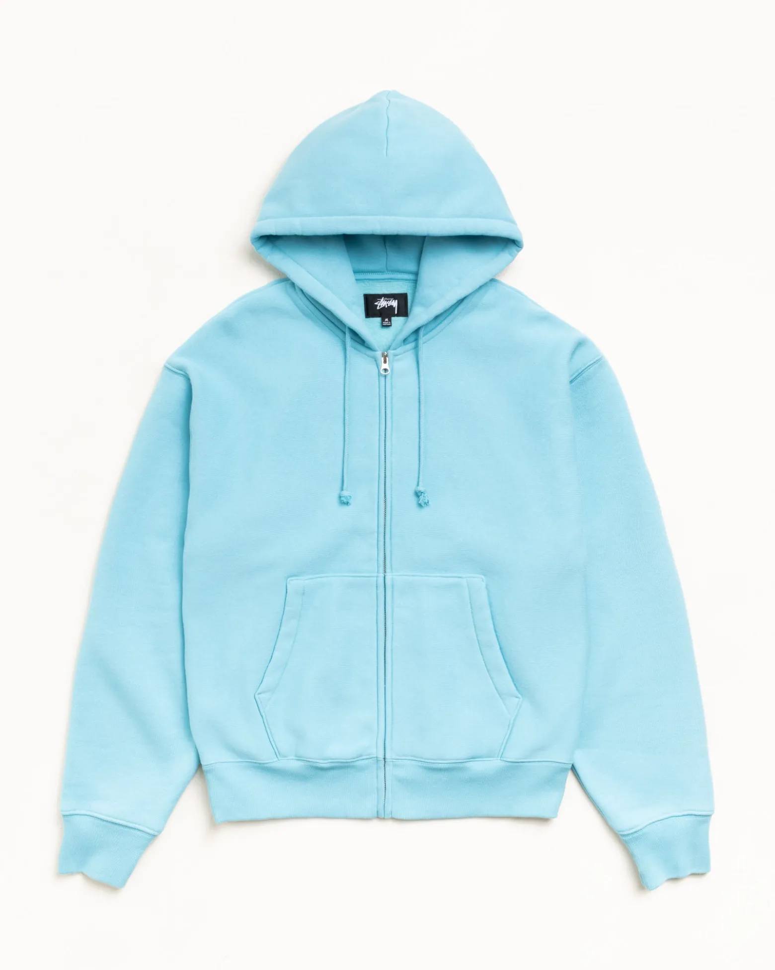 CURSIVE APPLIQUE ZIP HOODIE
