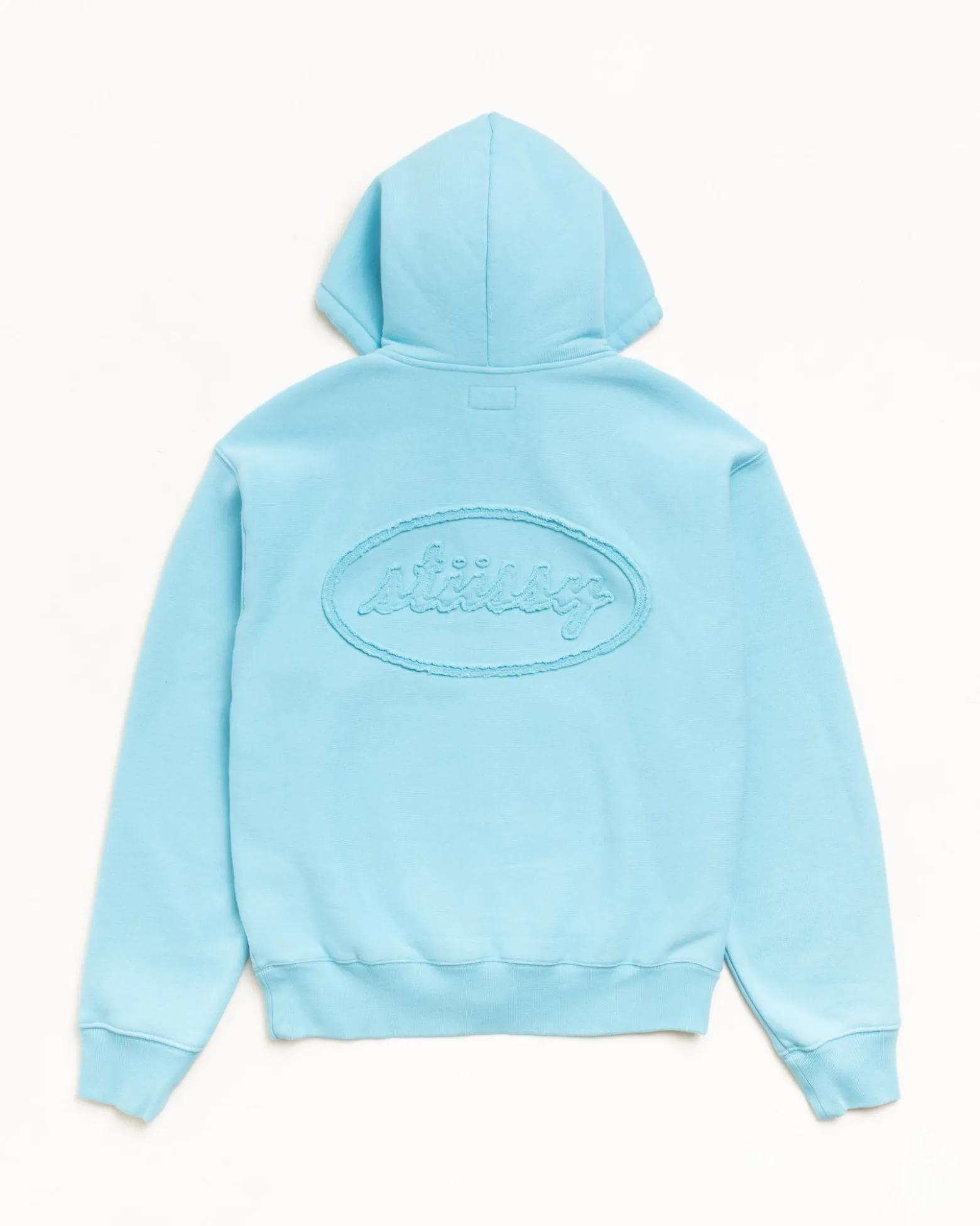 CURSIVE APPLIQUE ZIP HOODIE