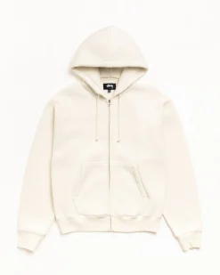CURSIVE APPLIQUE ZIP HOODIE