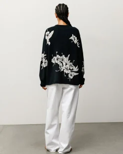 FLORAL ROLL NECK SWEATER