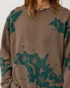 FLORAL ROLL NECK SWEATER