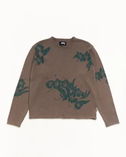 FLORAL ROLL NECK SWEATER
