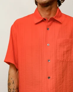 PLEATED TEXTURED SHIRT