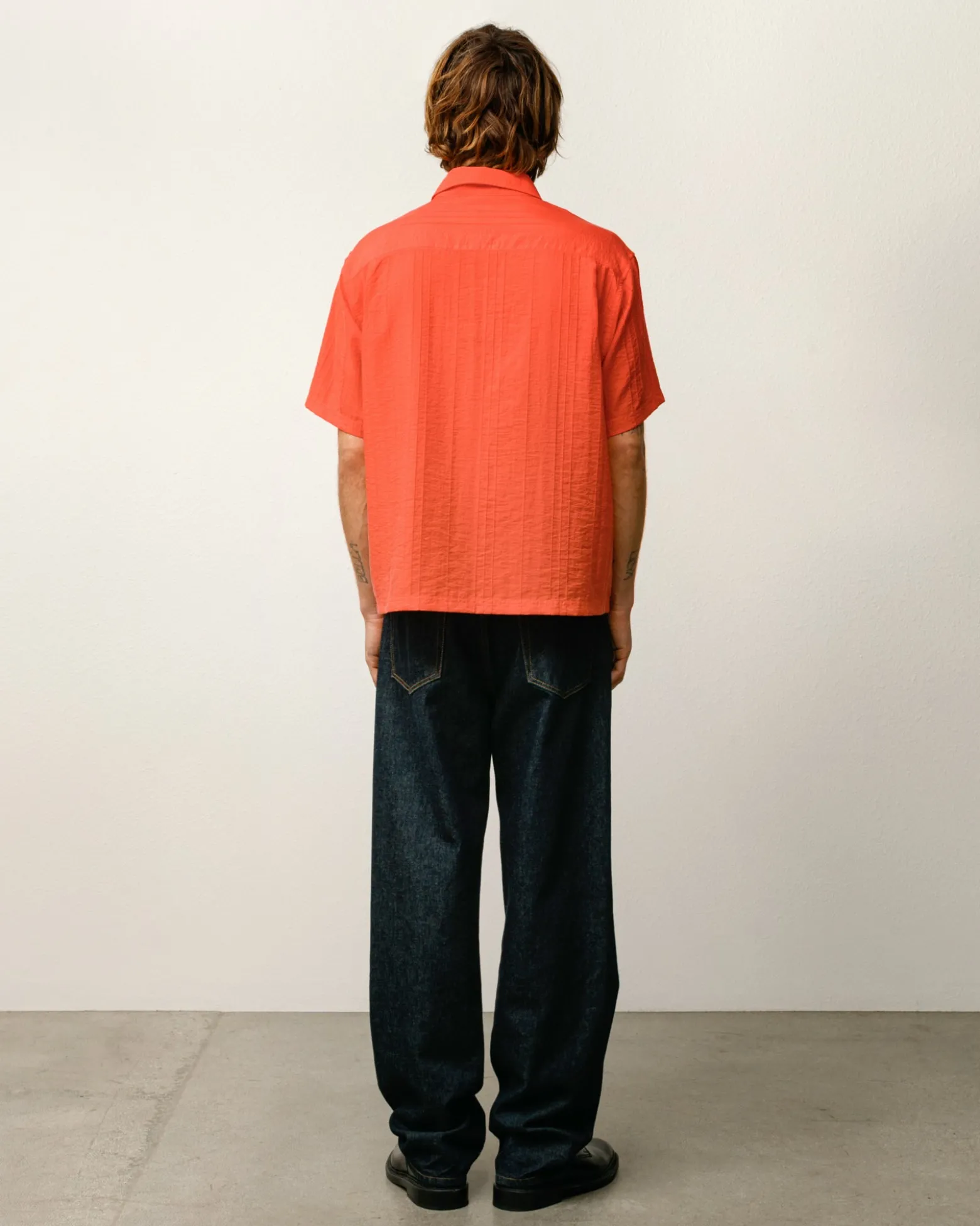 PLEATED TEXTURED SHIRT