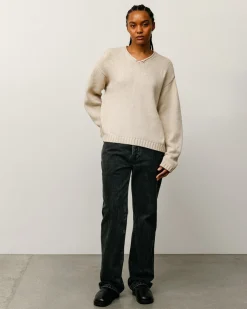 ROLL V NECK SWEATER