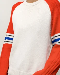 STRIPE RAGLAN CREW