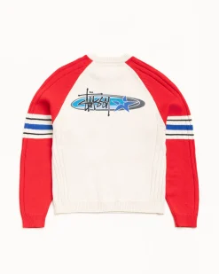 STRIPE RAGLAN CREW