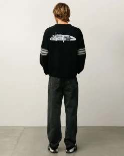 STRIPE RAGLAN CREW