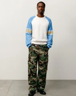 STRIPE RAGLAN CREW