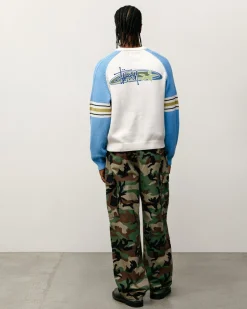 STRIPE RAGLAN CREW