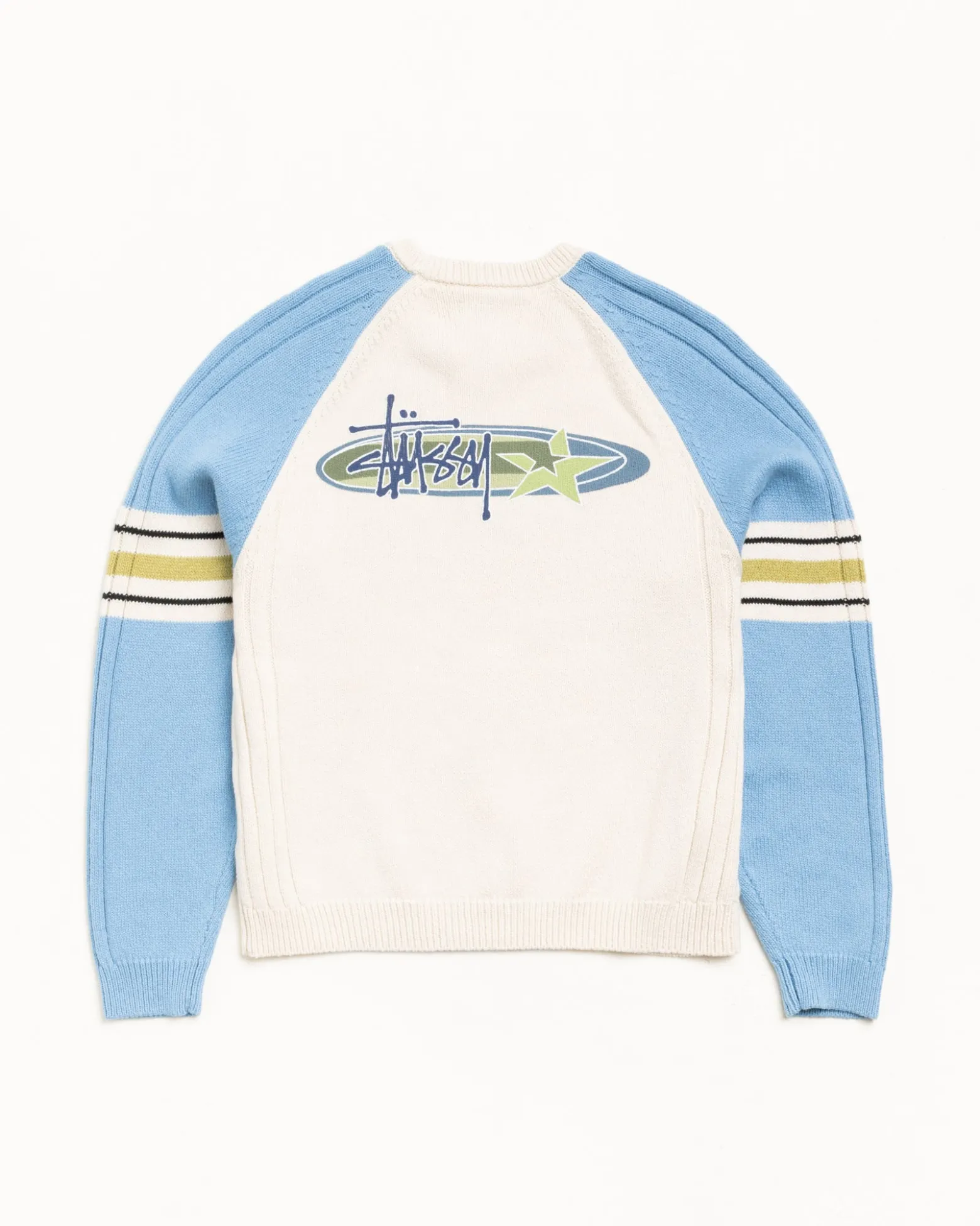 STRIPE RAGLAN CREW