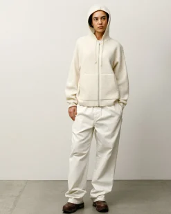 TEXTURED ZIP HOODED SWEATER