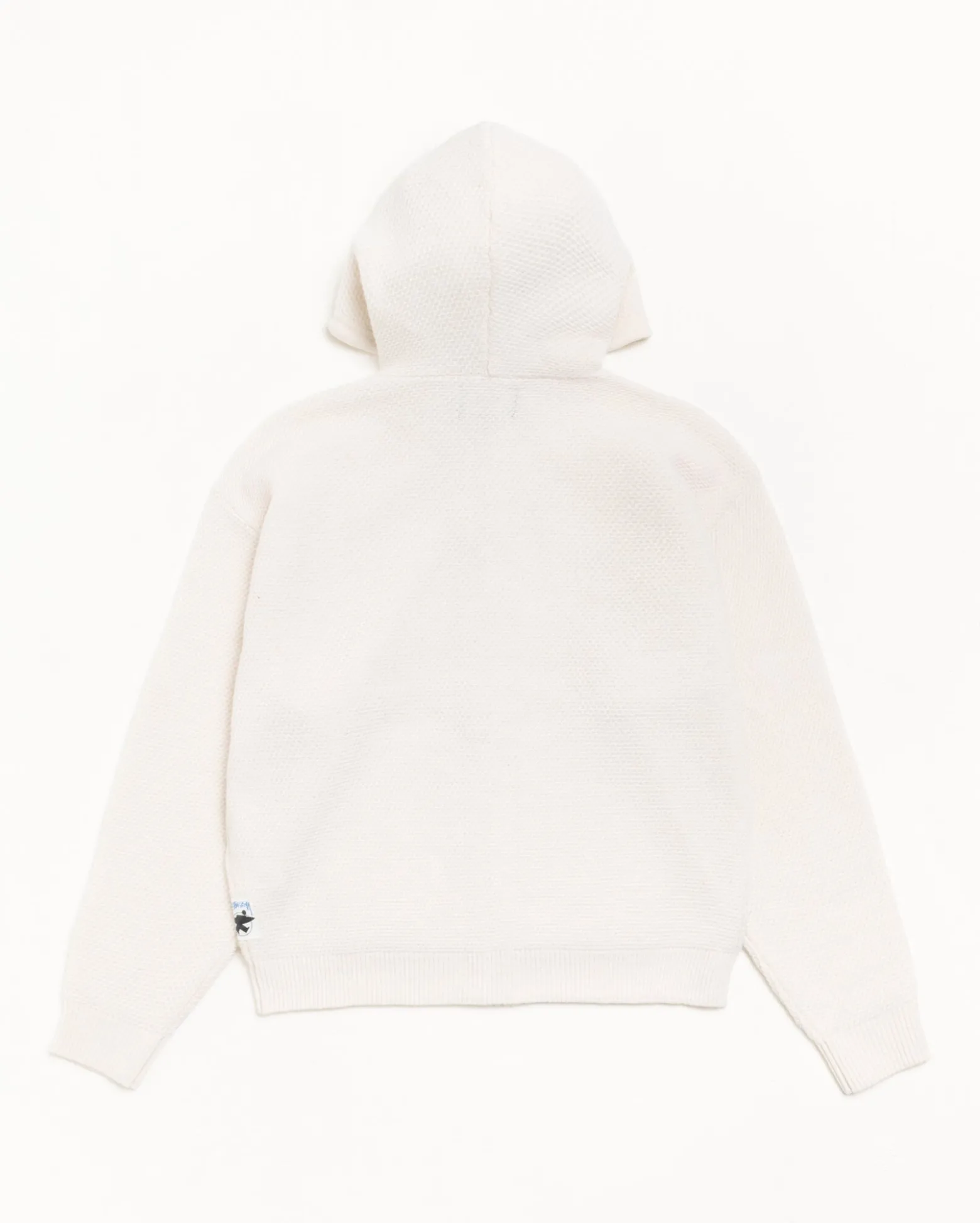 TEXTURED ZIP HOODED SWEATER