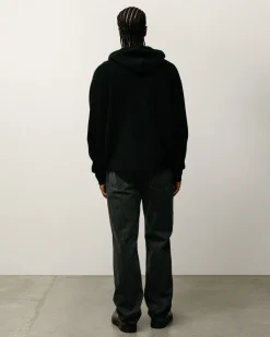 TEXTURED ZIP HOODED SWEATER
