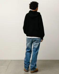 TEXTURED ZIP HOODED SWEATER