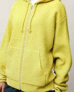 TEXTURED ZIP HOODED SWEATER