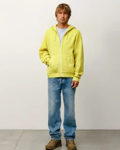 TEXTURED ZIP HOODED SWEATER