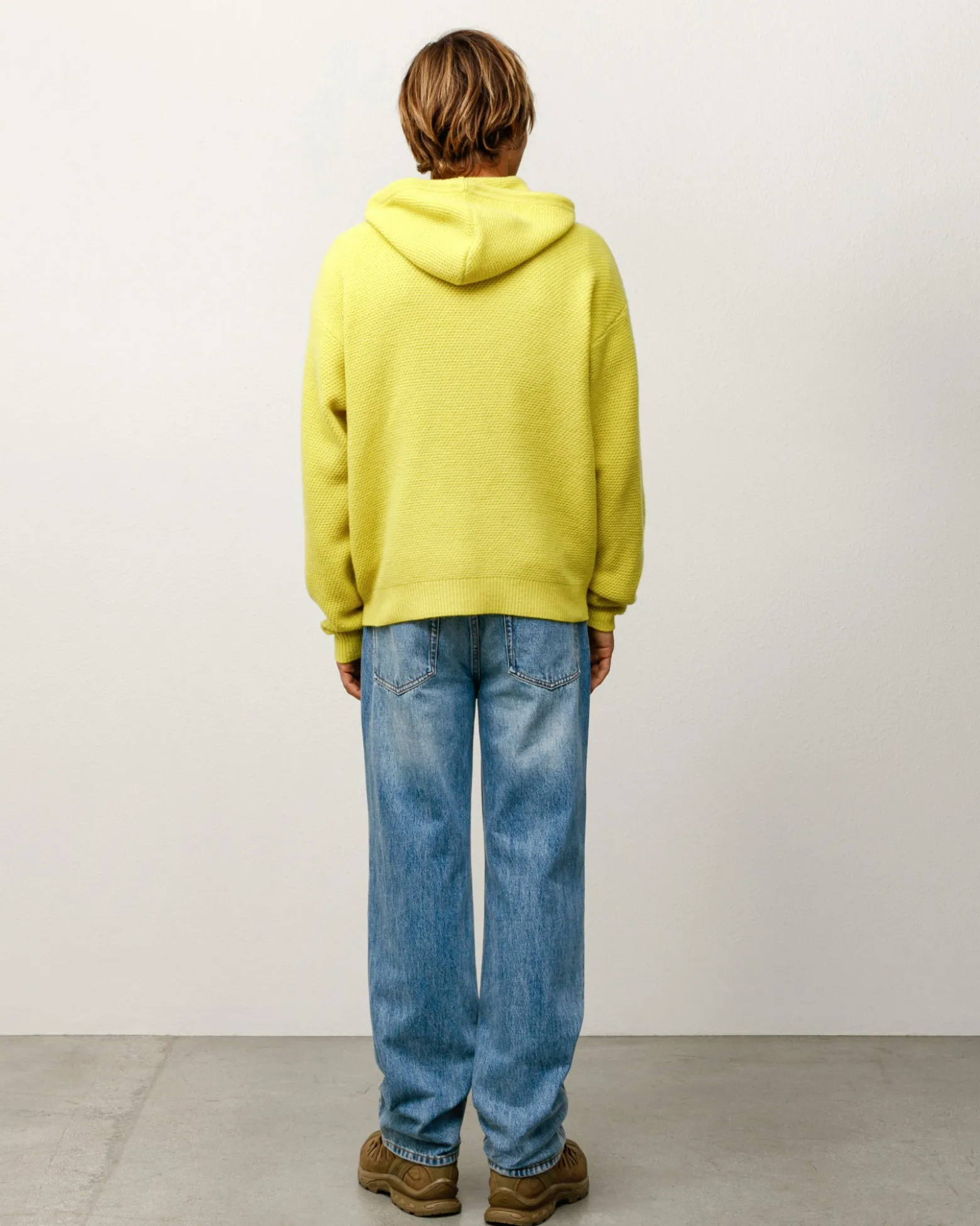 TEXTURED ZIP HOODED SWEATER