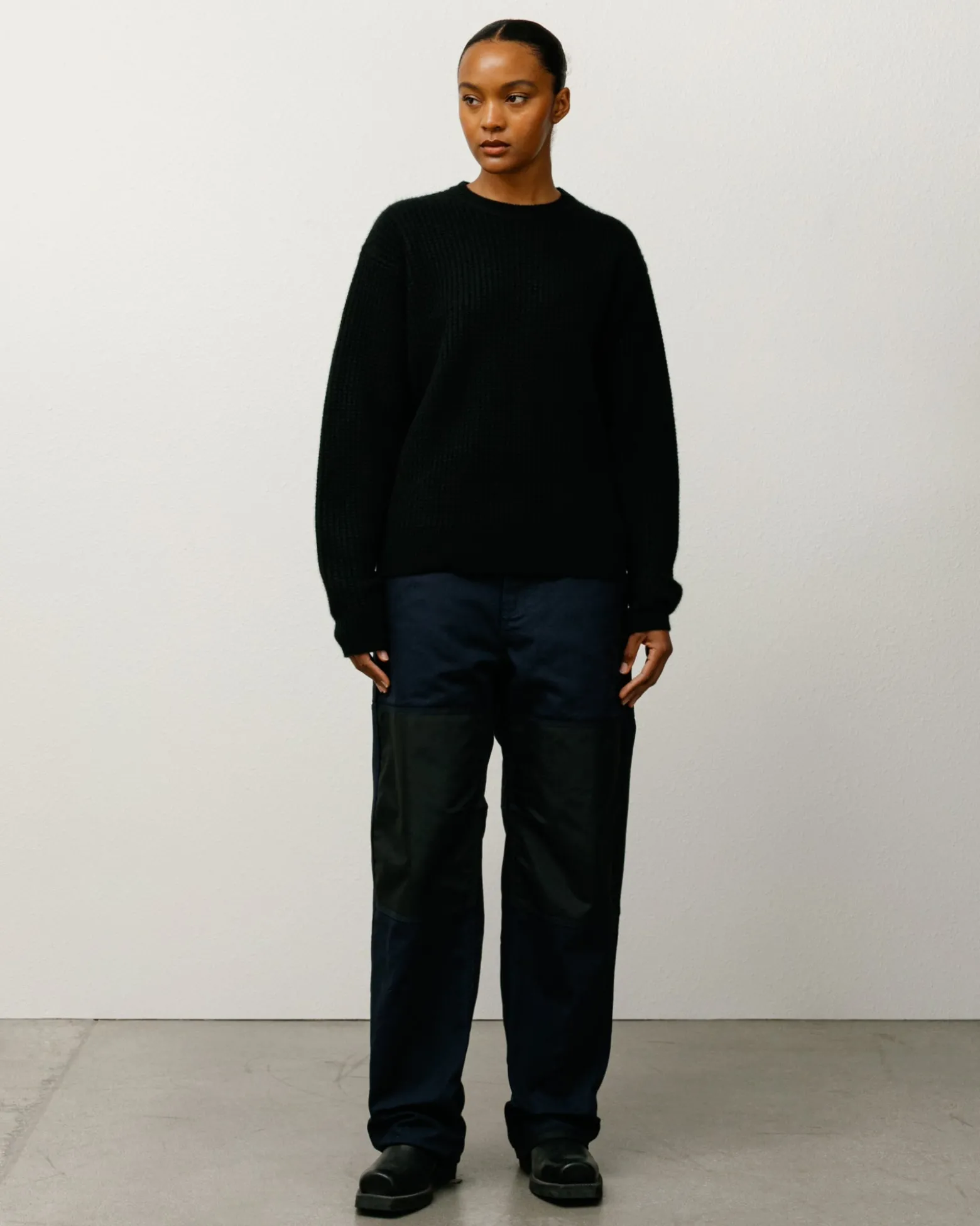 WAFFLE CASHMERE SWEATER