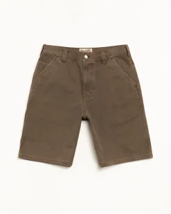 WASHED CANVAS WORK SHORT