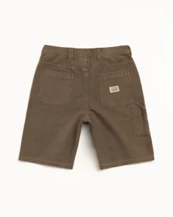 WASHED CANVAS WORK SHORT