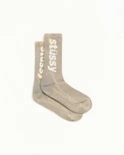 WASHED HELVETICA CREW SOCK